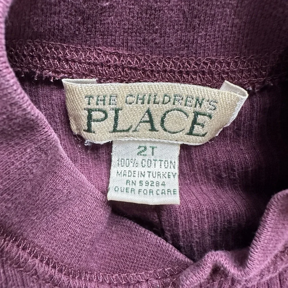 The Children's Place 100% Cotton V-Neck Sweater in Purple Size‎ 2T *stain